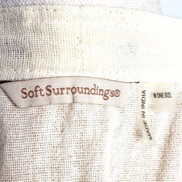 Soft Surroundings Kimono Cardigan Metallic Gold Stripe Open Front Loungewear OS - Picture 6 of 6